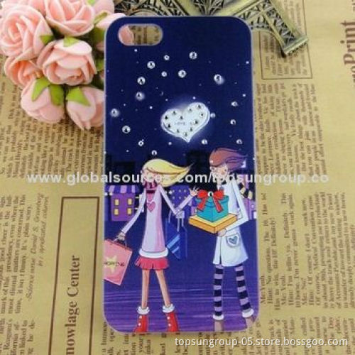 PC Case for iPhone 5S, Personalized Rhinestone-studded, OEM and ODM Orders Welcomed